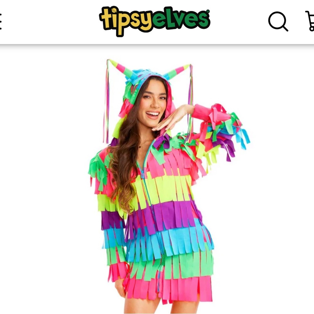 Tipsy Elves Women’s Piñata Costume with Pink and Neon Accents